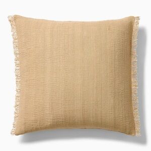 WEST ELM TEXTURED FRINGE THROW PILLOW COVER